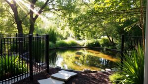 Czym ogrodzić oczko wodne