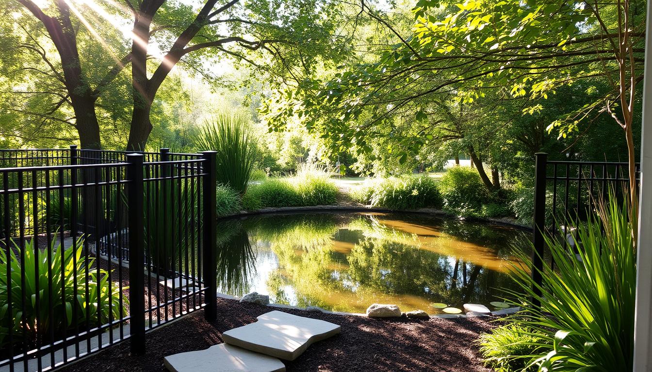 Czym ogrodzić oczko wodne