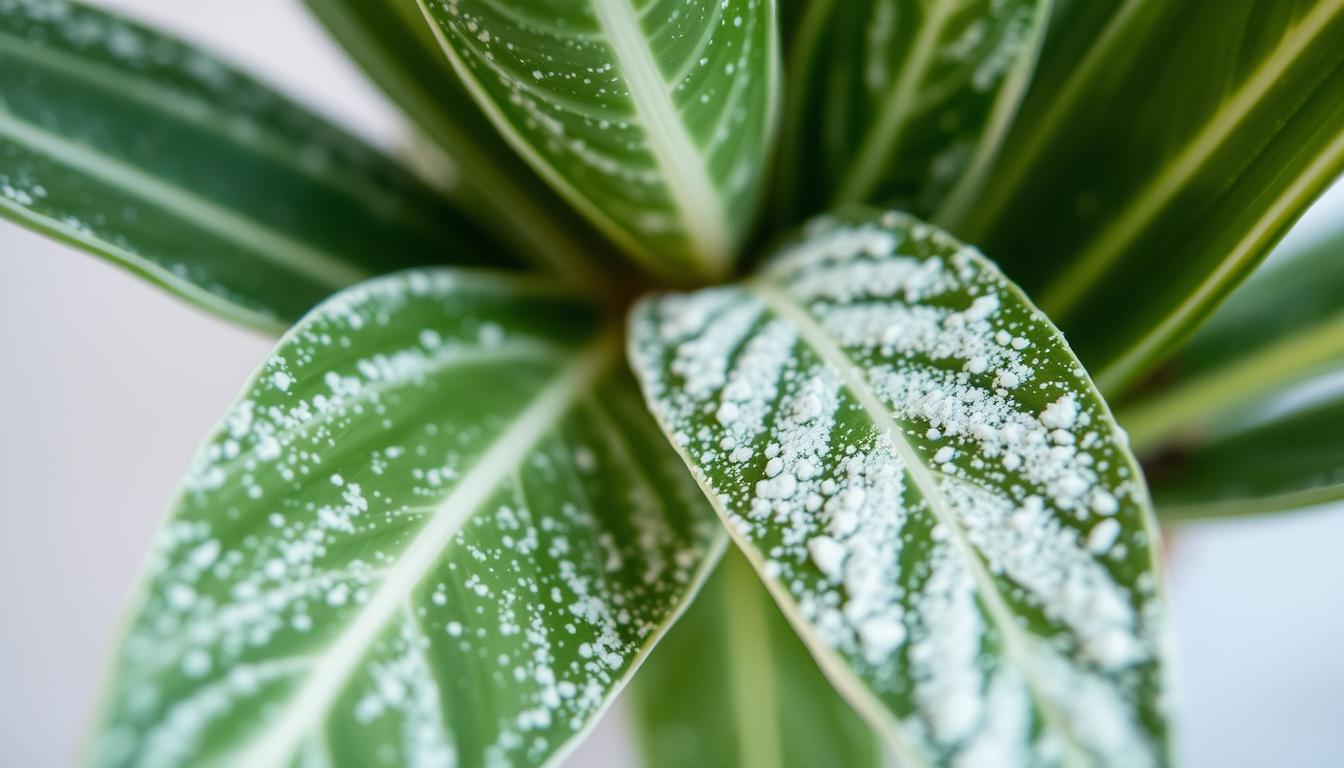 Dracena biały nalot