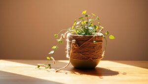 Jak ozdobić doniczkę jutą