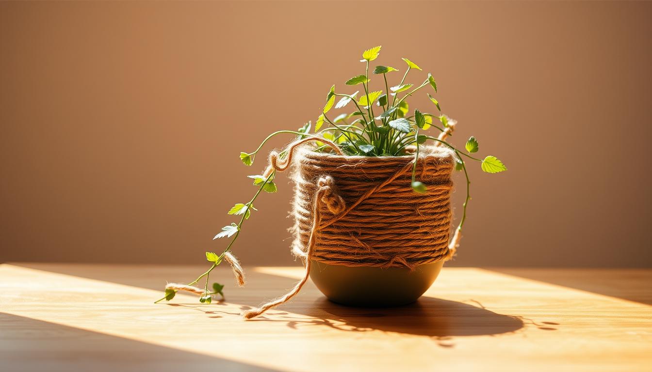 Jak ozdobić doniczkę jutą