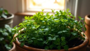 Sadzenie kolendry w doniczce