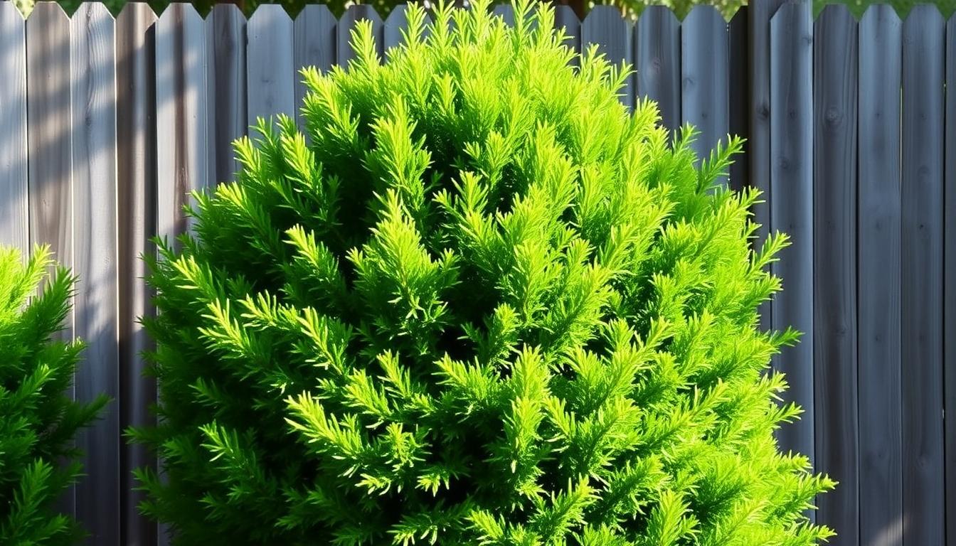 Tuja szmaragd ile od płotu
